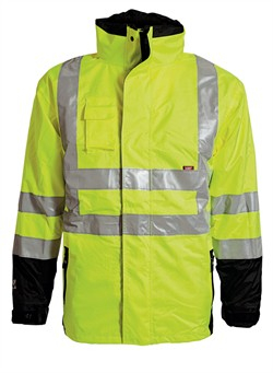 ELKA-Warnschutz, Warn-/Wetter-Schutz-Jacke m. herausnehmbarem Futter, warngelb