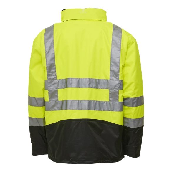 ELKA-Warnschutz, Warn-/Wetter-Schutz-Jacke m. herausnehmbarem Futter, warngelb