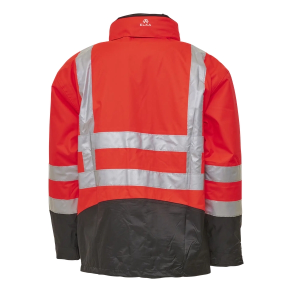 ELKA-Warnschutz, Warn-/Wetter-Schutz-Jacke m. herausnehmbarem Futter, warnrot