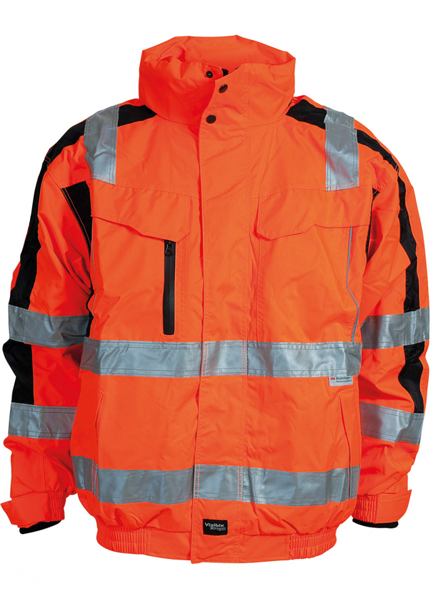 ELKA-Warnschutz, Pilotenjacke, 2-in1, VISIBLE XTREME, warnorange/schwarz