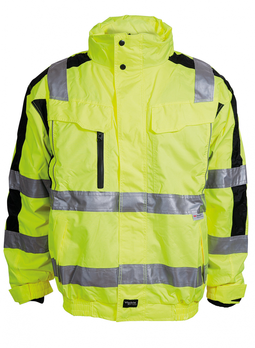 ELKA-Warnschutz, Pilotenjacke, 2-in1, VISIBLE XTREME, warngelb/schwarz