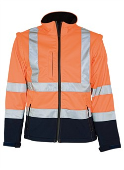 ELKA-Warnschutz, Warn-/Softshell-Jacke EN 471, warngelb/ marine