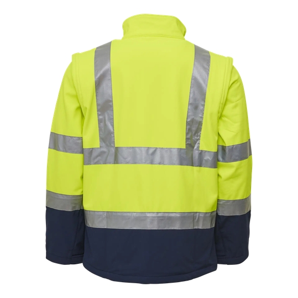 ELKA-Warnschutz, Warn-/Softshell-Jacke EN 471, warngelb/ marine