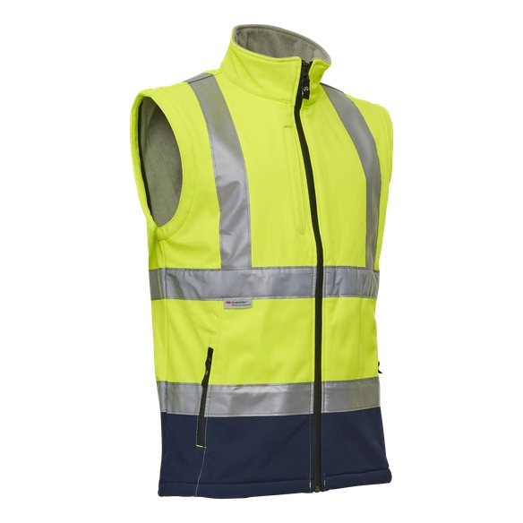 ELKA-Warnschutz, Warn-/Softshell-Jacke EN 471, warngelb/ marine
