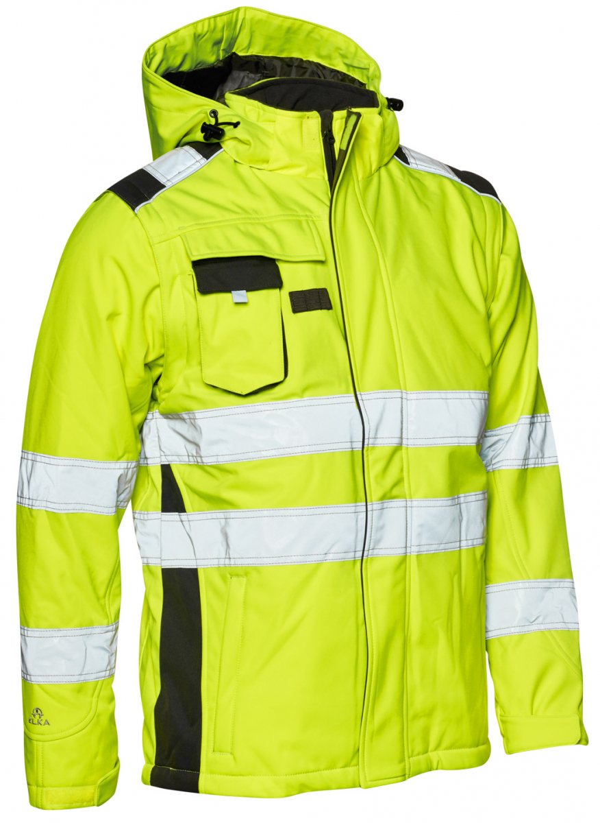 ELKA-Warnschutz, Winter-Softshelljacke, VISIBLE XTREME, warngelb