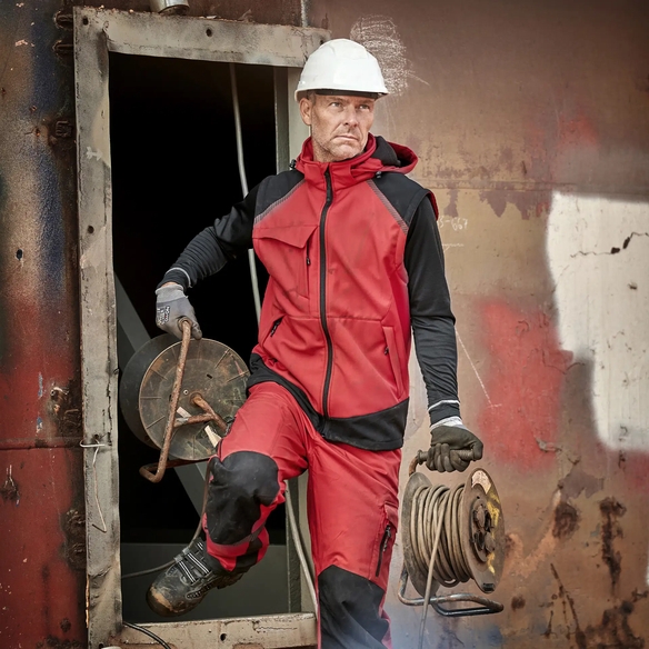 ELKA-Workwear, Softshelljacke, WORKING XTREME, rot/schwarz