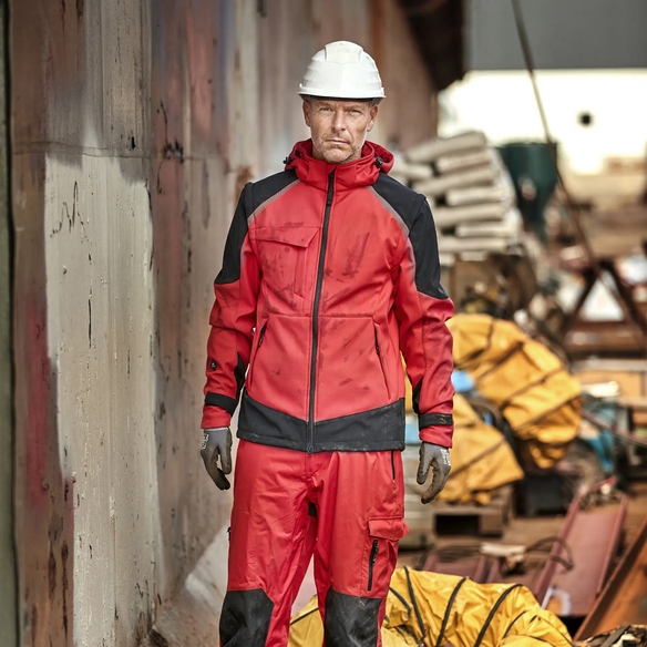 ELKA-Workwear, Softshelljacke, WORKING XTREME, rot/schwarz