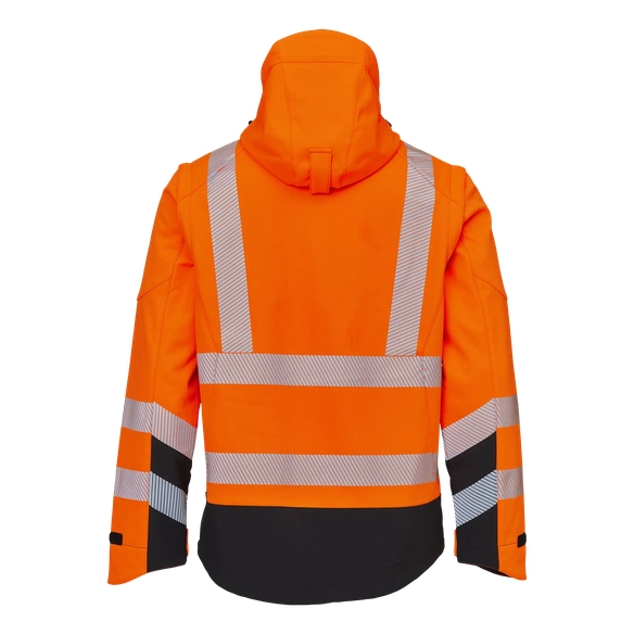ELKA-Warnschutz-Softshelljacke, VISIBLE XTREME, warnorange/schwarz