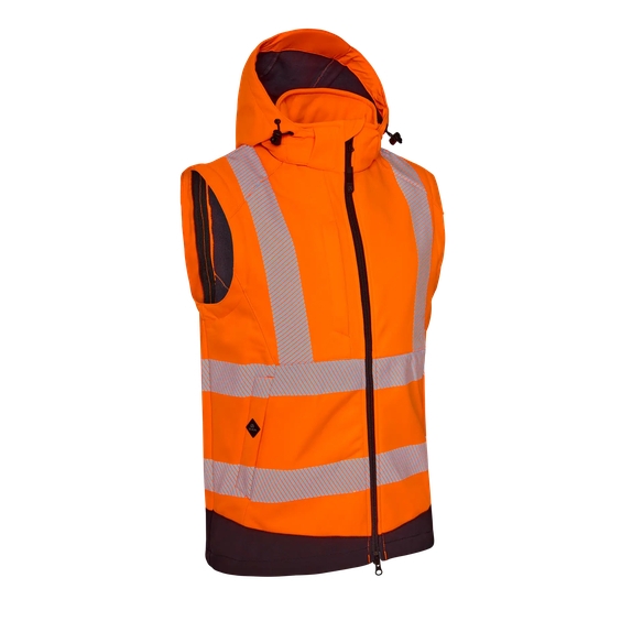 ELKA-Warnschutz-Softshelljacke, VISIBLE XTREME, warnorange/schwarz
