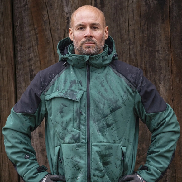 ELKA-Winter-Softshelljacke, WorkingXtreme, grün/schwarz