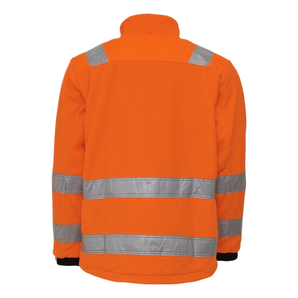 ELKA-Warnschutz, Fleece-Jacke, ZIP-IN, WORKING XTREME, warnorange