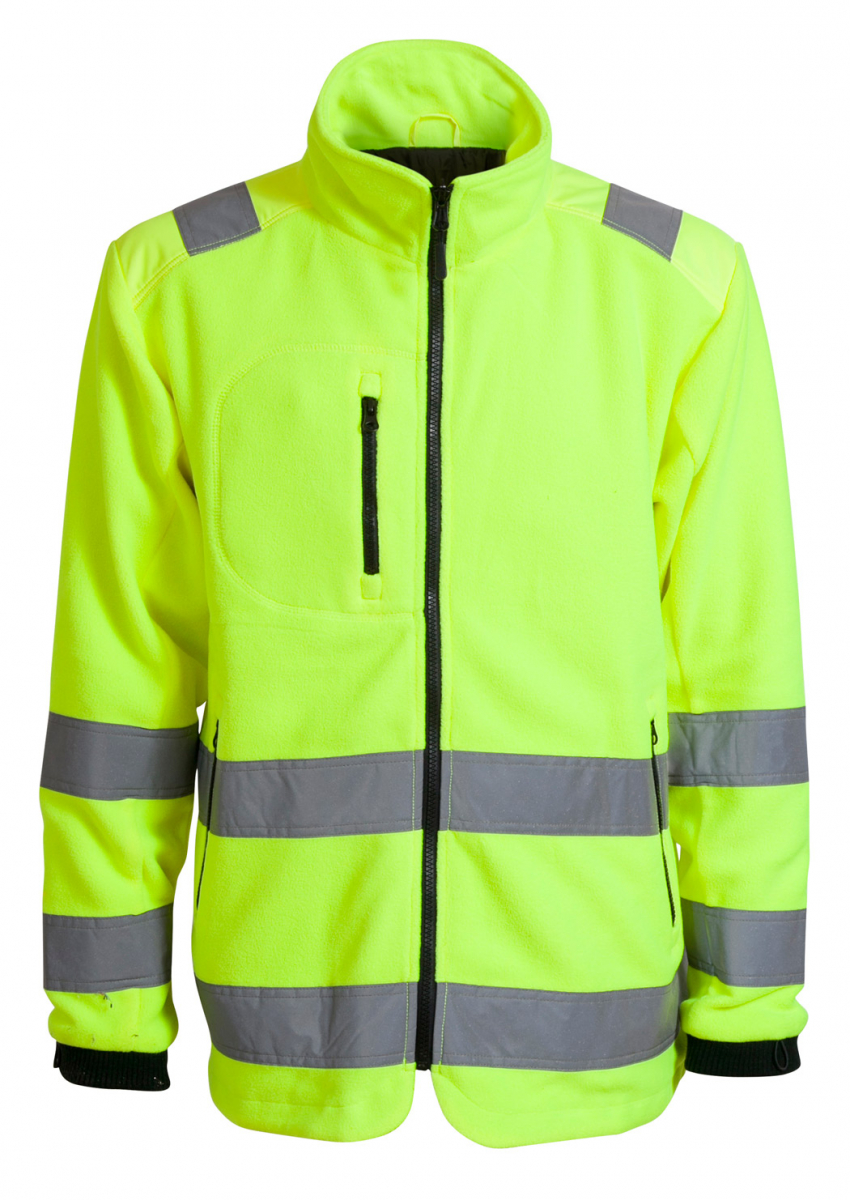 ELKA-Warnschutz, Fleece-Jacke, ZIP-IN, WORKING XTREME, warngelb