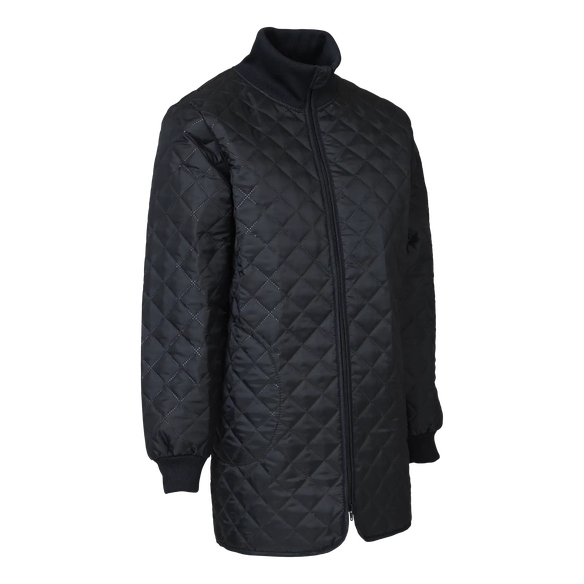 ELKA-Damen Thermojacke, lang, schwarz