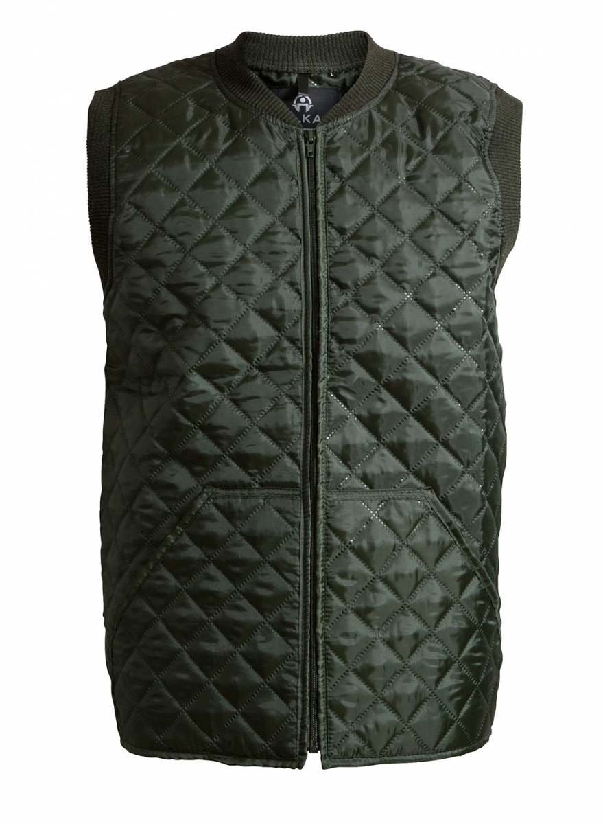 ELKA-Workwear, Kälte-Schutz, Thermo-Arbeits-Weste, Thermo und Faserpelz, 200g/m², oliv