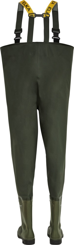 ELKA-Wathose, mit Sicherheitsstiefel, WADERS, 600g/m², oliv