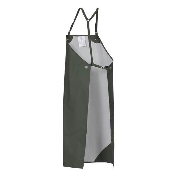 ELKA-Workwear, PVC-Arbeits-Berufs-Schürze Cleaning mit Ring für Geschirr, weiß