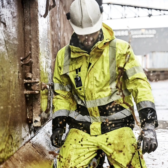 ELKA-Warnschutz, Stretchjacke, VISIBLE XTREME, warngelb/schwarz