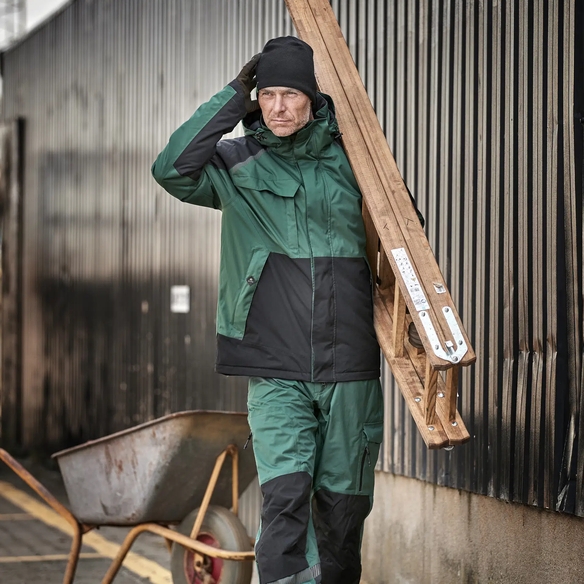 ELKA-Workwear, Stretch-Winterjacke, Working Xtreme, grün/schwarz