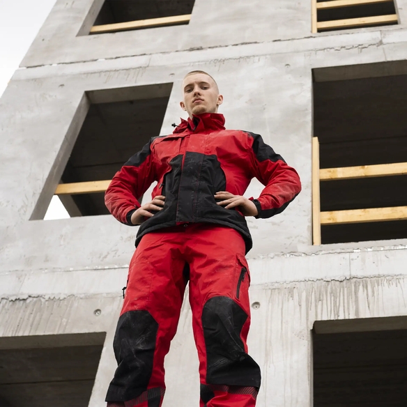 ELKA-Workwear, Stretch-Winterjacke, Working Xtreme, rot/schwarz