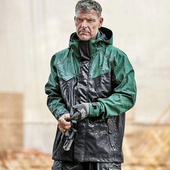 ELKA-Workwear, Stretch-Jacke, 3 Lagen, Working Xtreme, grün/schwarz