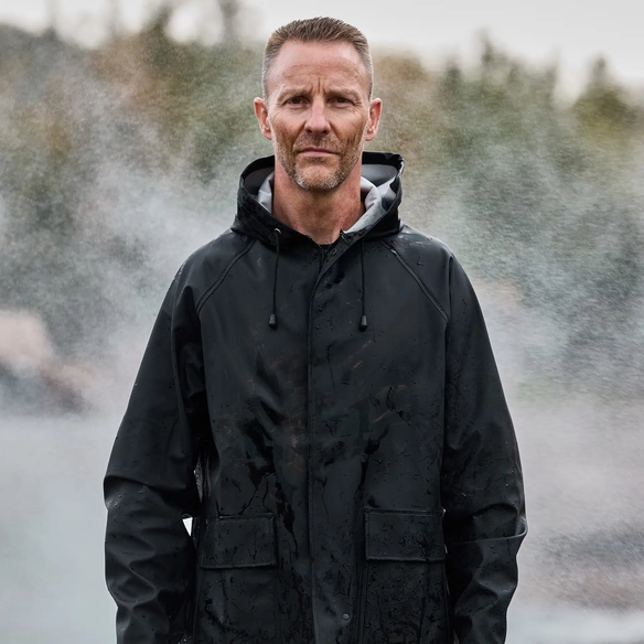 ELKA-Workwear, Rainwear-Wetter-Schutz, Regen-Jacke, OUTDOOR, 310g/m², schwarz