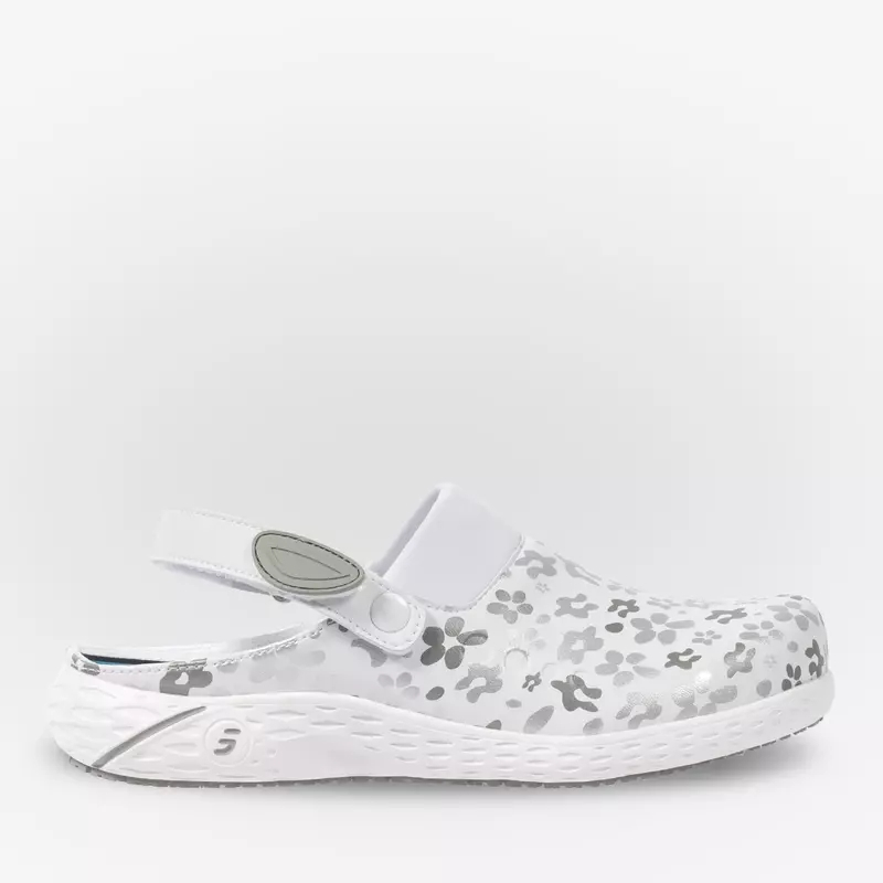 OXYPAS-Damen-Clog, DANY, print silver, ESD, A, E, SRC