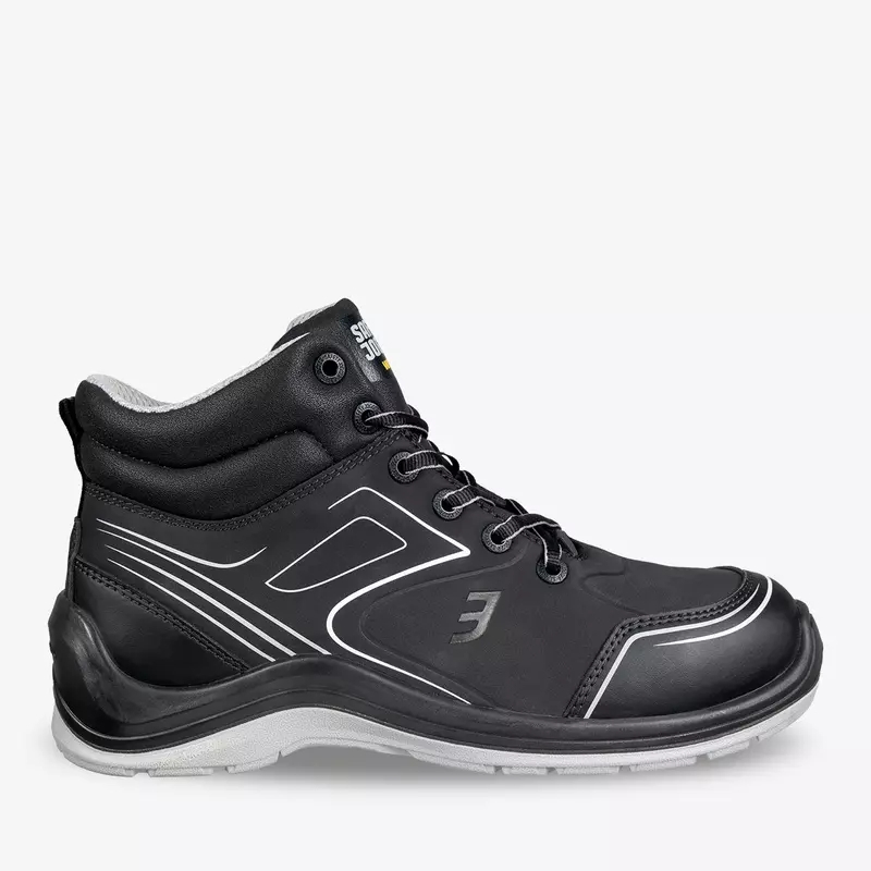 SAFETYJOGGER-S3-Sicherheitschuhe, FLOW MID, hoch, schwarz, ESD, SRC