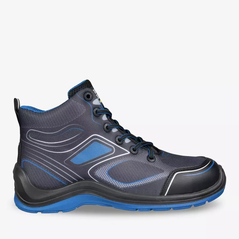 SAFETYJOGGER-S1P-Sicherheitschuhe, FLOW MID, hoch, blau, ESD, SRC