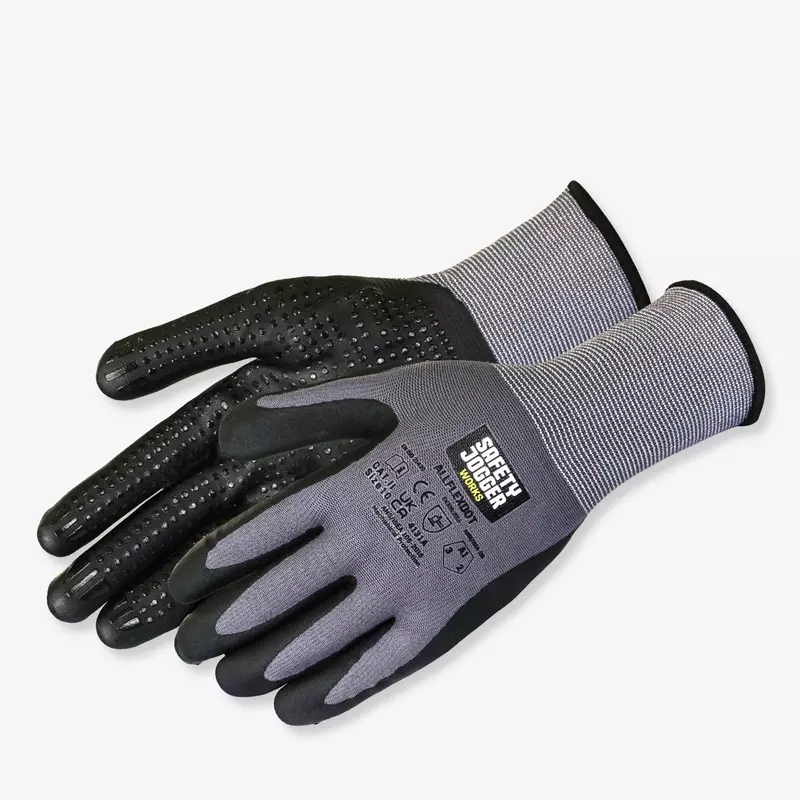 SAFETYJOGGER- Mehrzweckhandschuh, ALLFLEXDOT, Nitrilbeschichtung, schwarz, 4131A