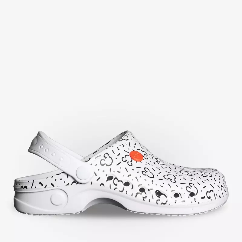 SAFMICKEY-Krankenhausclog, MICKEY SONIC, Mickey-Aufdruck, weiß, A, E, ESD, SRC
