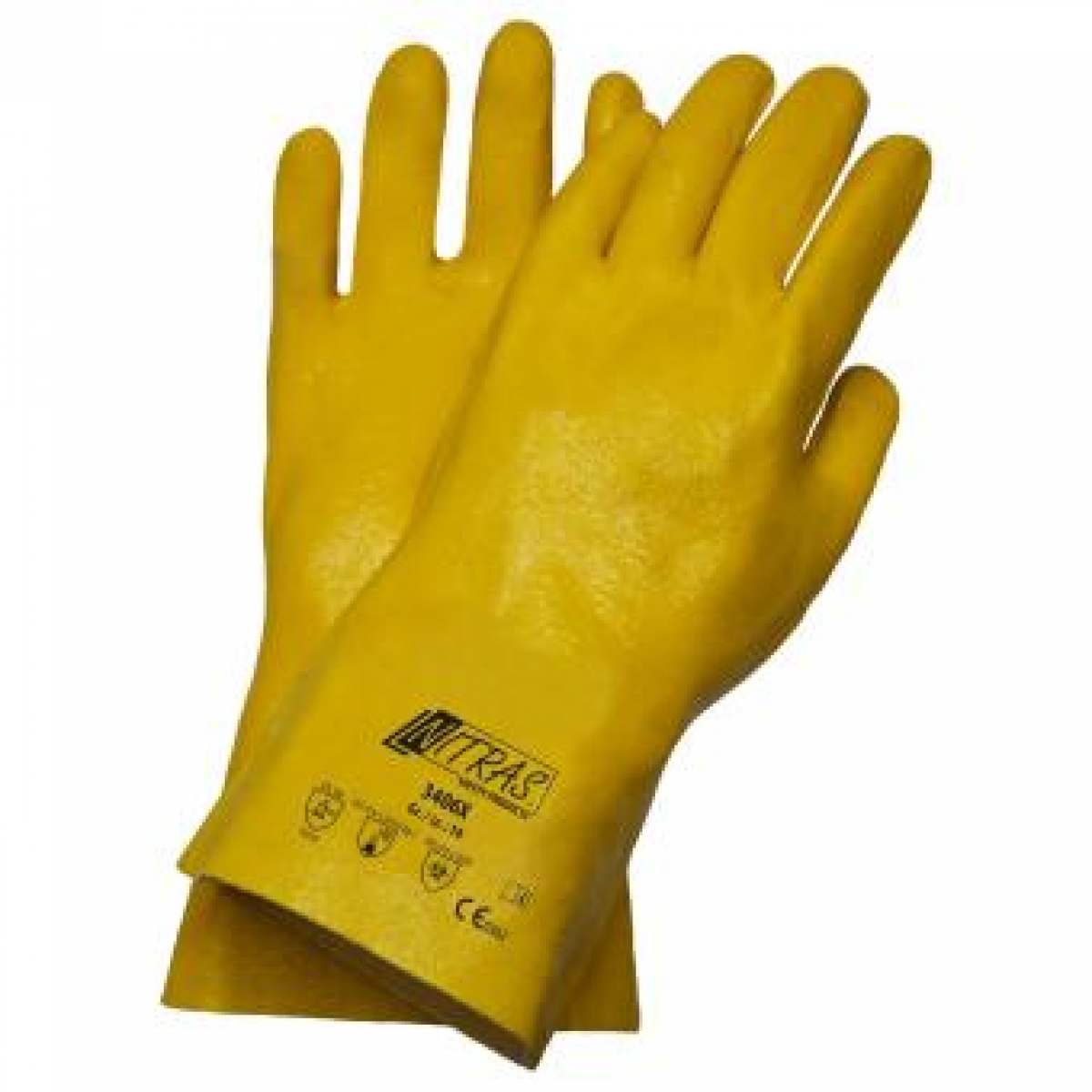 NITRAS Chemikalienschutzhandschuhe, gelb, VE = 12 Paar