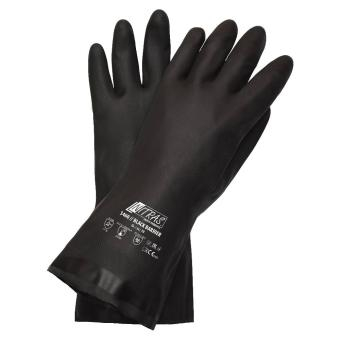 NITRAS BLACK BARRIER, Chemikalienschutzhandschuhe, Chloropren, schwarz, VE = 12 Paar