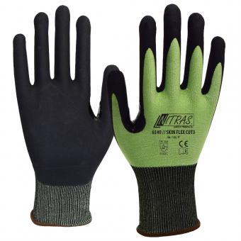 NITRAS SKIN FLEX CUT3, Schnittschutzhandschuhe, grün, VE = 12 Paar