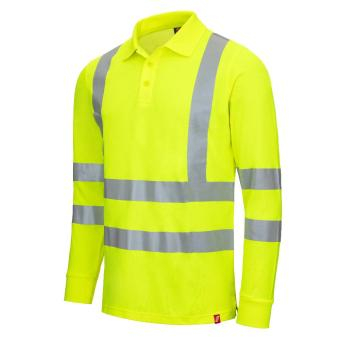 NITRAS MOTION TEX VIZ, Warnschutz-Langarm-Poloshirt