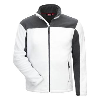 NITRAS MOTION TEX PLUS, Fleece-Jacke, wei / grau