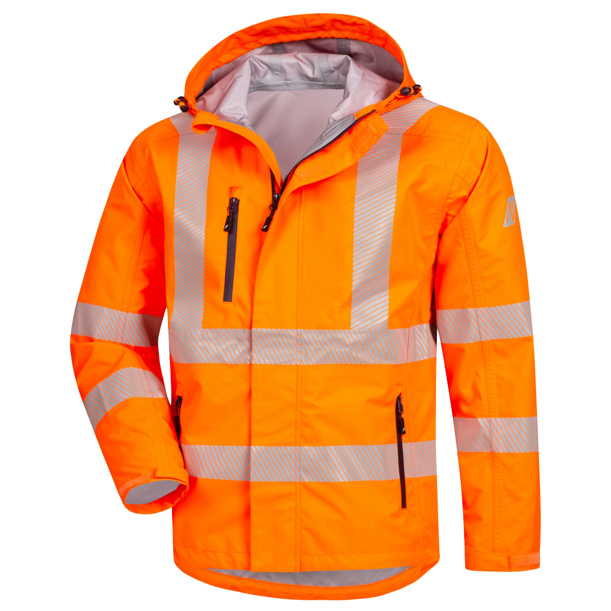 NITRAS-Winter-Warnschutz-Regenjacke MOTION TEX VIZ PLUS, 190 g/m², Farbe: neonorange