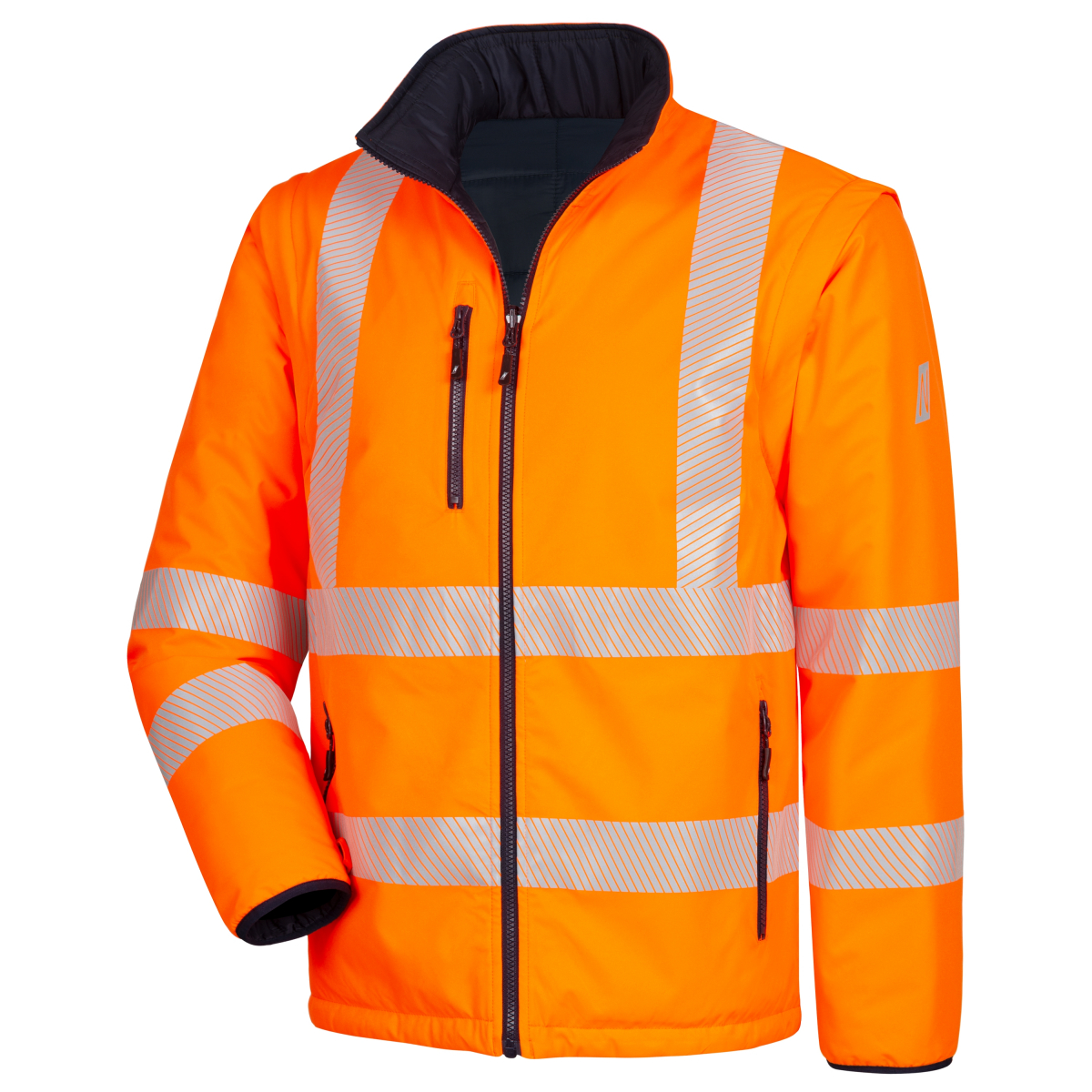 NITRAS-Multifunktions-Warnschutzjacke, Motion Tex Viz Plus, neonorange/marineblau