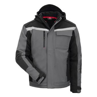 NITRAS MOTION TEX PLUS, Winter-Softshelljacke grau / schwarz