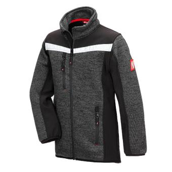 NITRAS MOTION TEX KIDS, Strick-Softshelljacke, schwarz