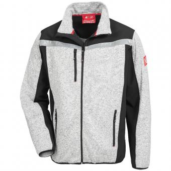 NITRAS MOTION TEX PLUS, Strick-Softshelljacke, grau / schwarz