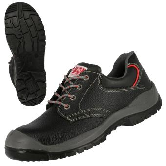 NITRAS STEP, S3 Sicherheitshalbschuhe, strapazierfähiges Vollleder, schwarz