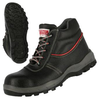 NITRAS STEP MID MF, S3 Sicherheitsstiefel, strapazierfhiges Vollleder, schwarz