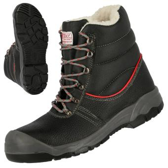 NITRAS STEP MID+ W, S3 Sicherheitswinterstiefel, strapazierfhiges Vollleder, schwarz