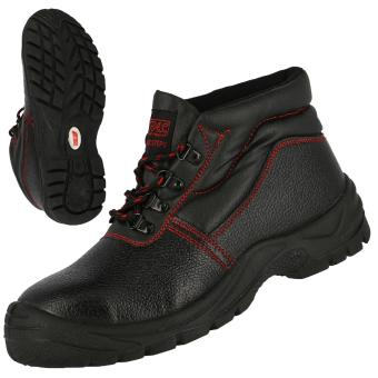 NITRAS BASIC STEP MID, S3 Sicherheitsstiefel, halbhoch, strapazierfähiges Vollleder, schwarz