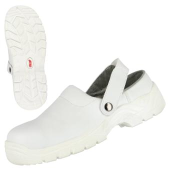 NITRAS CLEAN STEP CL, SB Sicherheitsclogs, strapazierfähiges Kunstleder, weiß