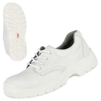 NITRAS CLEAN STEP, S2 Sicherheitshalbschuhe, strapazierfähiges Kunstleder, weiß