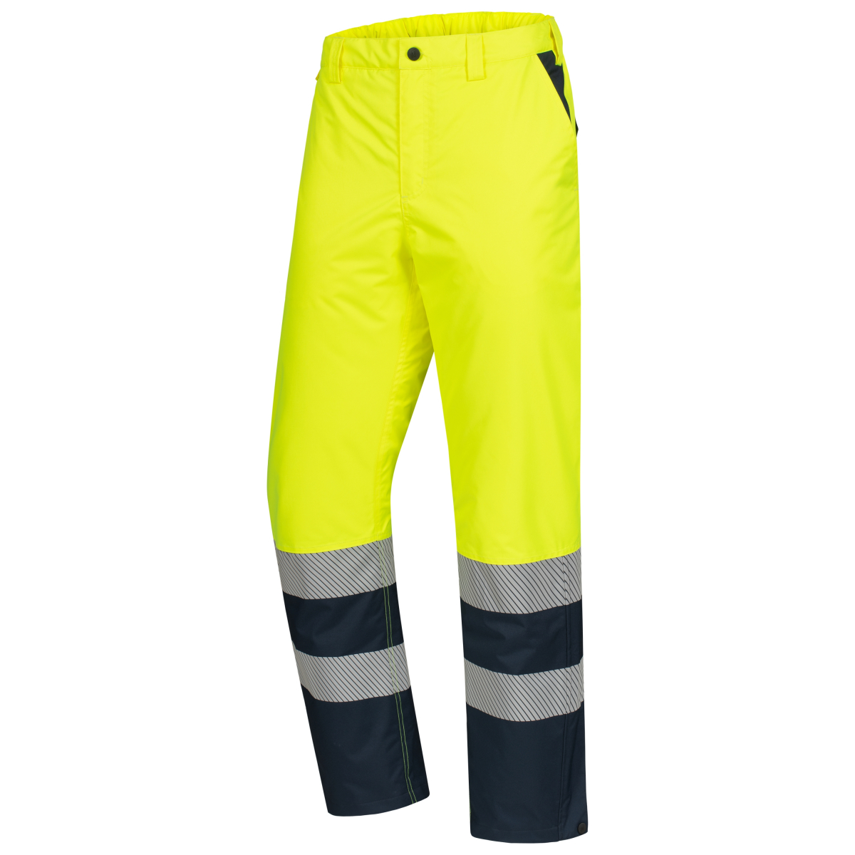 NITRAS MOTION TEX VIZ, lange Winter-Warnhose, neongelb / marineblau