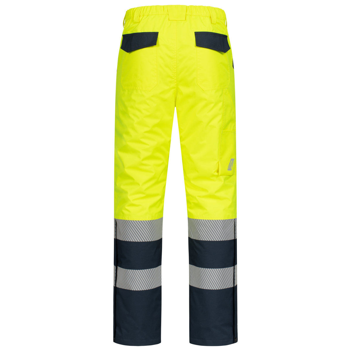 NITRAS MOTION TEX VIZ, lange Winter-Warnhose, neongelb / marineblau
