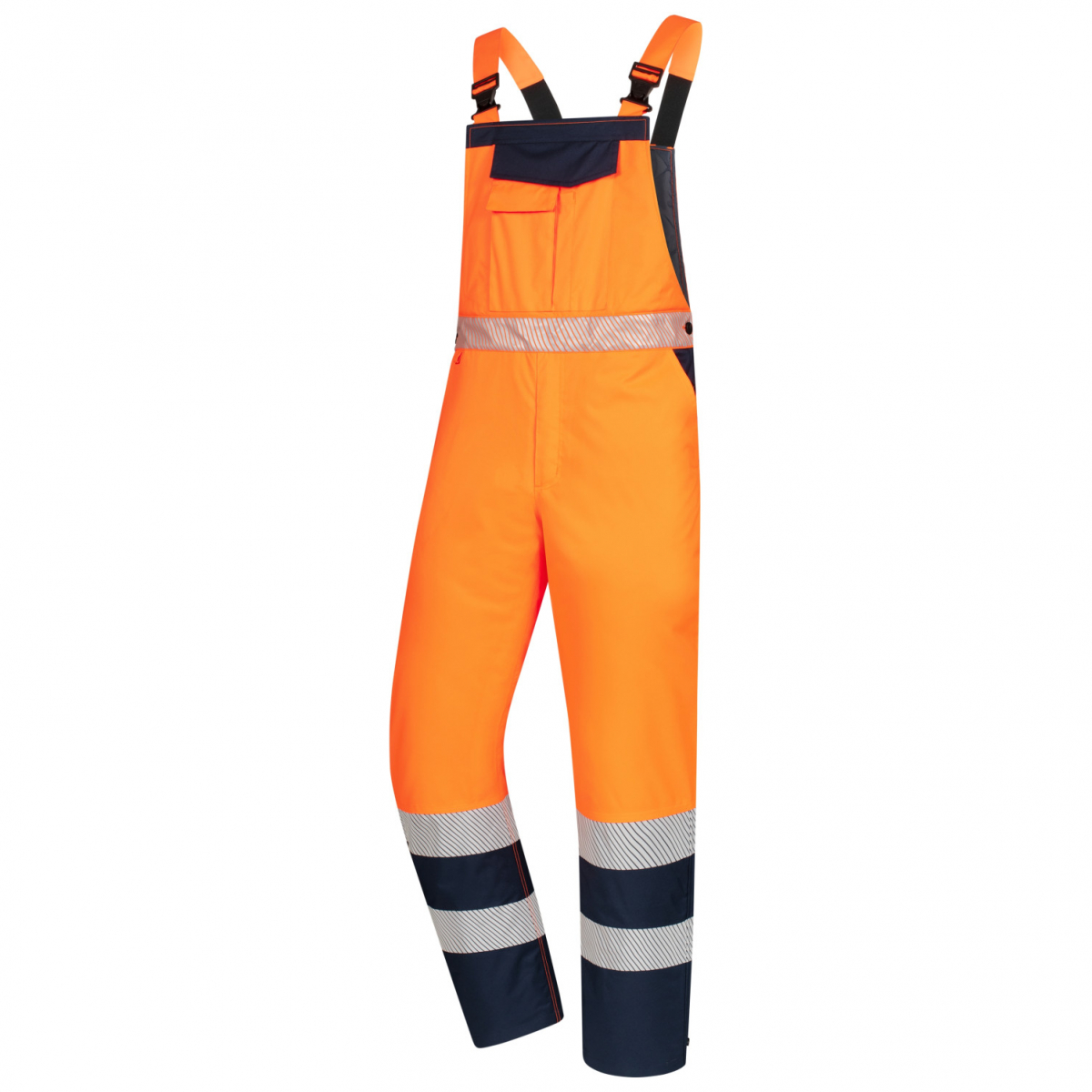 NITRAS MOTION TEX VIZ, Warn-Winterhose, neonorange / marineblau
