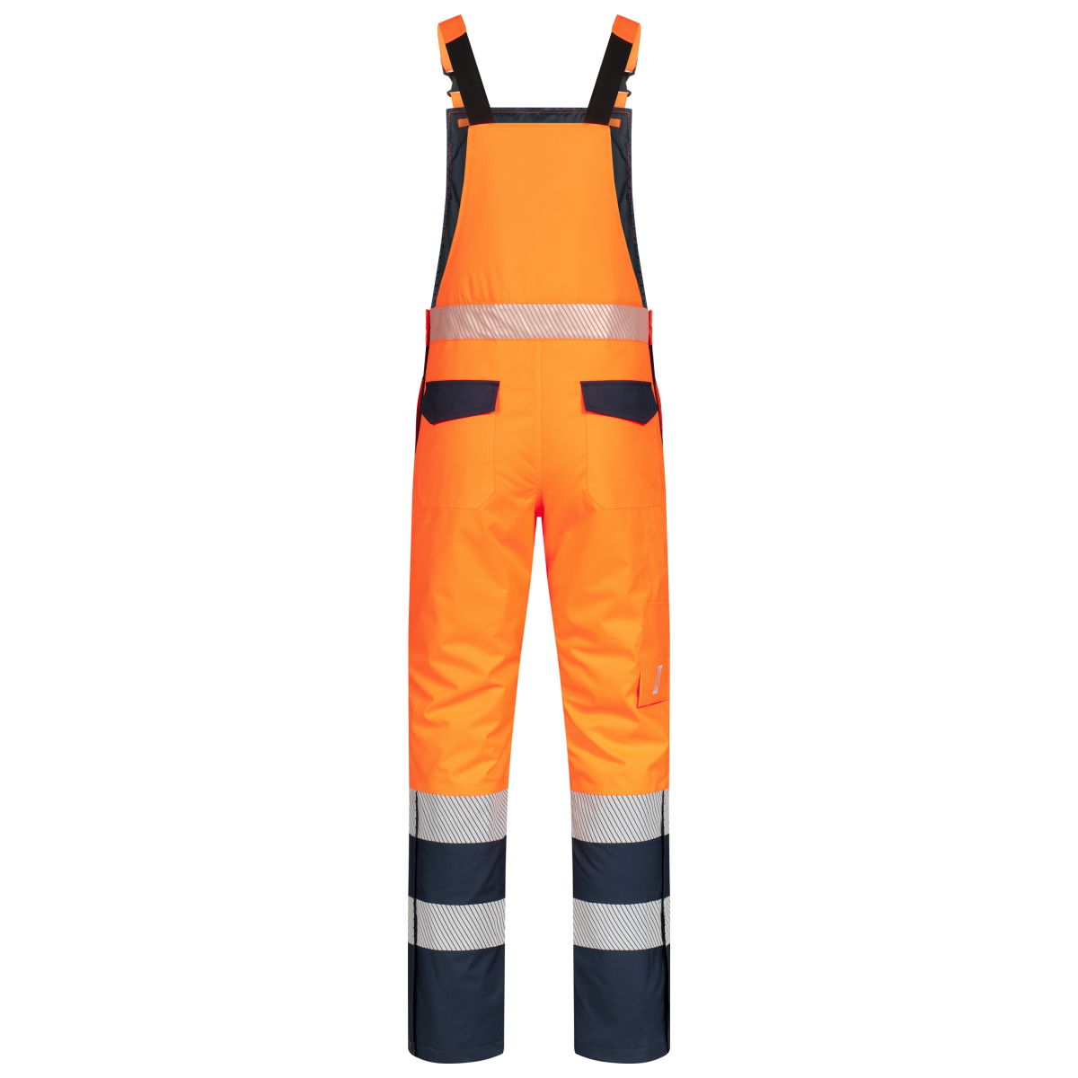 NITRAS MOTION TEX VIZ, Warn-Winterhose, neonorange / marineblau